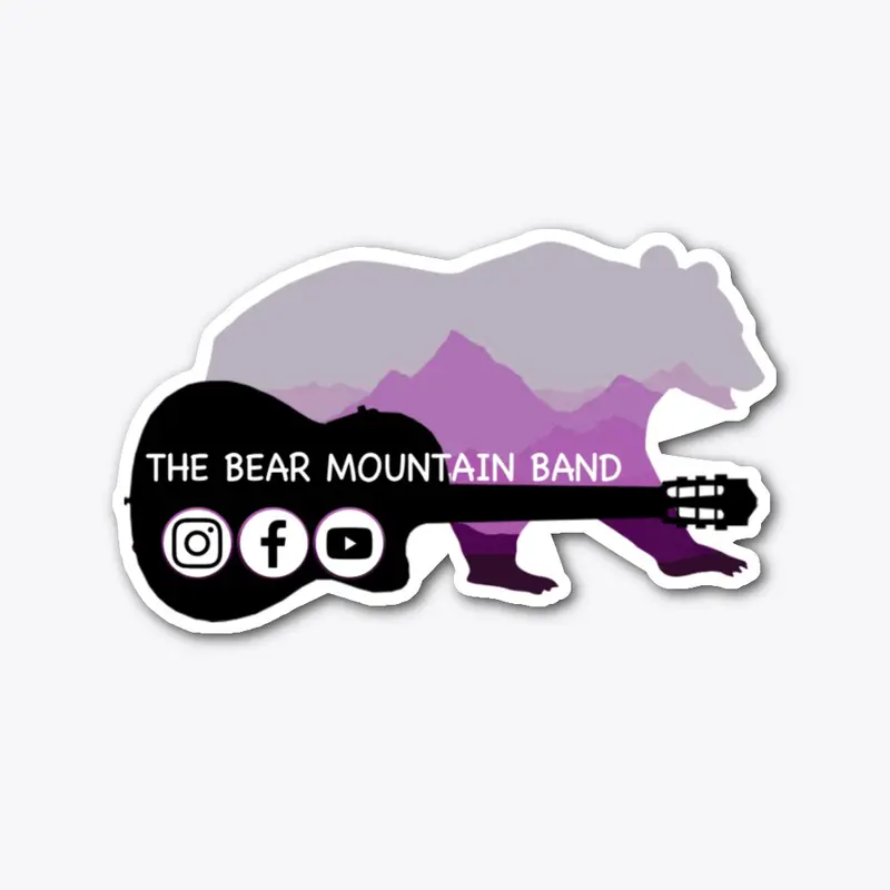 Bear Mountain Sticker- Pink